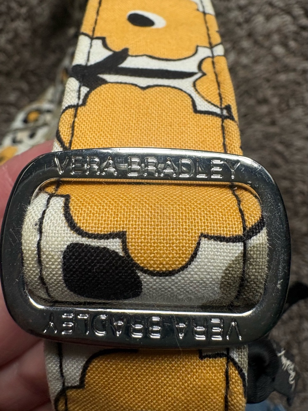 Vera Bradley Quilted Floral Crossbody Bag and wallet in Yellow and Black - Picture 6 of 6